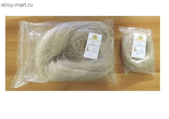 Лен очищенный 500гр в упаковке Гусинская крутильная фабрика - 4606034005507