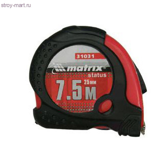 Рулетка «Matrix» обрезиненный корпус, зацеп с магнитом 7,5 мx25 мм / 31031 - С-000131843 Рулетка «Matrix» обрезиненный корпус, зацеп с магнитом 7,5 мx25 мм / 31031 - С-000131843