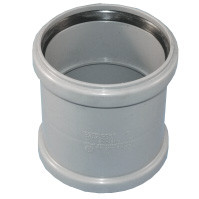 Муфта PP-H серый 2-х растр Дн 110 б/нап в комплекте Россия - 4606034149812 Муфта PP-H серый 2-х растр Дн 110 б/нап в комплекте Россия - 4606034149812