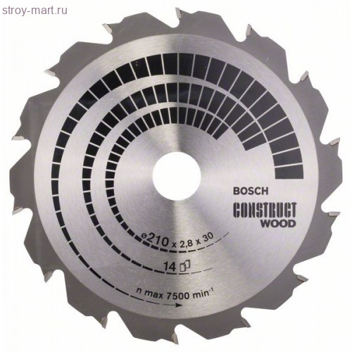 ЦИРКУЛЯРНЫЙ ДИСК 210X30 14 CONSTRUCТ - 2608640634