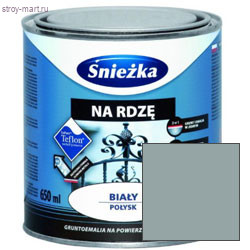 Грунт-эмаль по ржавчине 3 в 1 «Sniezka» серый глянец 0,65 л (8 шт/уп.) / Польша - С-000088562 Грунт-эмаль по ржавчине 3 в 1 «Sniezka» серый глянец 0,65 л (8 шт/уп.) / Польша - С-000088562
