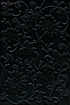 Аджанта Плитка настенная цветы черный 8217 20х30 Аджанта Плитка настенная цветы черный 8217 20х30