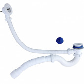 Сифон для ванны 1 1/2х40/50 с выпуском с гофрой регулируемый Орио А-80089 -4670000372023