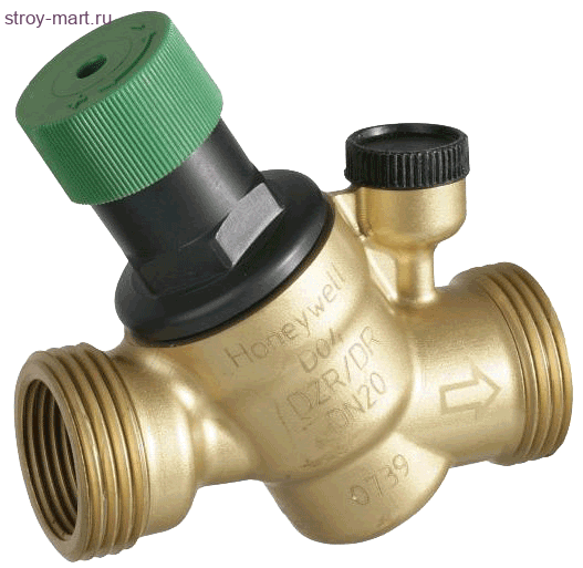 Регулятор давления с вых. под манометр D04FM мембранный латунь 3/4 НР Ру16 1.5-6.0 бар Honeywell D04FM-3/4A