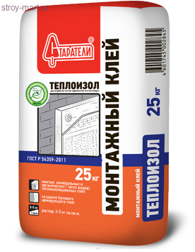 Клей монтажный «Старатели» (Теплоизол), 25 кг (63 шт/под) - С-000102445 Клей монтажный «Старатели» (Теплоизол), 25 кг (63 шт/под) - С-000102445