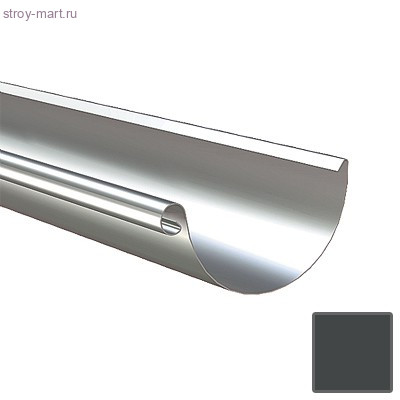 Lindab Желоб полукруглый 125мм, L=3м (087) RAL 7011,серый - С-000047540 Lindab Желоб полукруглый 125мм, L=3м (087) RAL 7011,серый - С-000047540