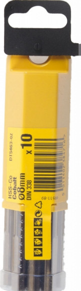 Сверло д\металла HSS-CО, 8х75х117мм,10шт,Extreme - DT 5463 Сверло д\металла HSS-CО, 8х75х117мм,10шт,Extreme - DT 5463