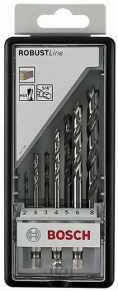 7 СПИРАЛЬНЫХ СВЕРЛ ПО ДЕРЕВУ ROBUST LINE - 2607019923