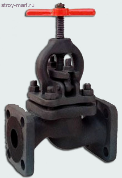 Клапан (вентиль) запорный фланцевый чугунный 15кч16п1 Ду50 Клапан (вентиль) запорный фланцевый чугунный 15кч16п1 Ду50