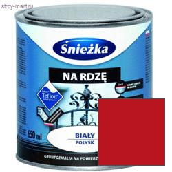Грунт-эмаль по ржавчине 3 в 1 «Sniezka» красный глянец 0,65 л (8 шт/уп.) / Польша - С-000088564 Грунт-эмаль по ржавчине 3 в 1 «Sniezka» красный глянец 0,65 л (8 шт/уп.) / Польша - С-000088564