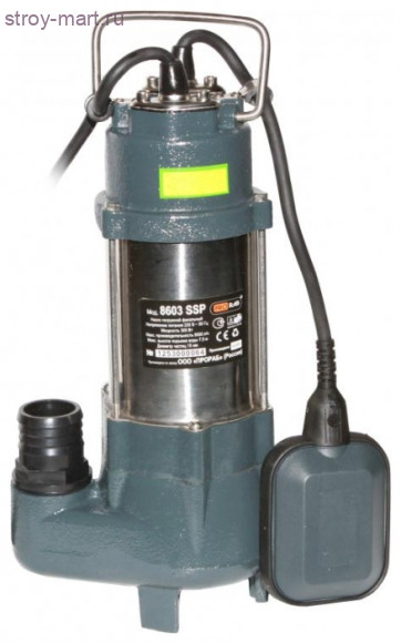 Погружной фекальный\/дренажный насос Prorab 8603 SSP Погружной фекальный\/дренажный насос Prorab 8603 SSP