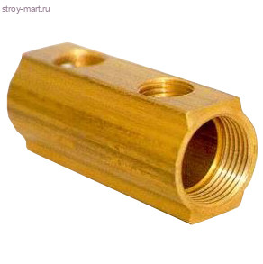 Коллектор латунь плоск Ду 1х1/2 ВР на 2 выхода Faro STC 5764 - 4606034008560