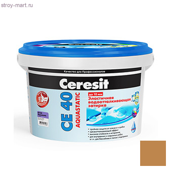 Затирка CE40 2 кг., до 10мм Aquastatic Затирка эластичная (сиена) (12 шт/уп.) - С-000090642 Затирка CE40 2 кг., до 10мм Aquastatic Затирка эластичная (сиена) (12 шт/уп.) - С-000090642