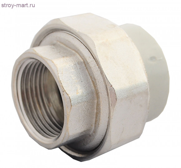 Муфта PP-R комбинированн разъемная серый Дн 40х1 1/4 ВР Firat - 4606034032824 Муфта PP-R комбинированн разъемная серый Дн 40х1 1/4 ВР Firat - 4606034032824