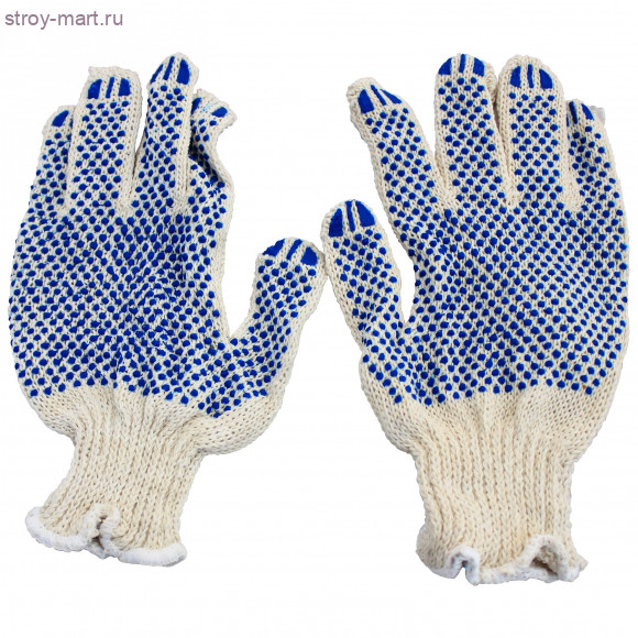 Перчатки хлопок №18 вязаные с покрытием (пара) ГОСТ 5007-87 - 024-0003
