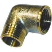 Угольник латунь никель Ду 25 реборда ВР/НР Faro STC 5628 - 4606034006542 Угольник латунь никель Ду 25 реборда ВР/НР Faro STC 5628 - 4606034006542