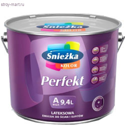 Краска для стен и потолков «Sniezka Perfekt» 2,7 л. латексная (База C) / Sniezka - С-000085217 Краска для стен и потолков «Sniezka Perfekt» 2,7 л. латексная (База C) / Sniezka - С-000085217