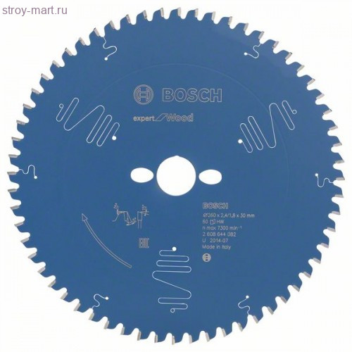 Цирк диск Expert for Wood 260x30x2.4/1.8x60T - 2608644082