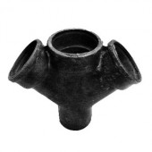 Крестовина косая канализационная чугунная - Ду100x100 45гр. Крестовина косая канализационная чугунная - Ду100x100 45гр.