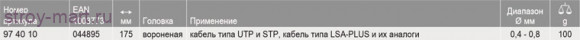 Инструмент для укладки кабелей 97 40 10 - KN-974010 Инструмент для укладки кабелей 97 40 10 - KN-974010