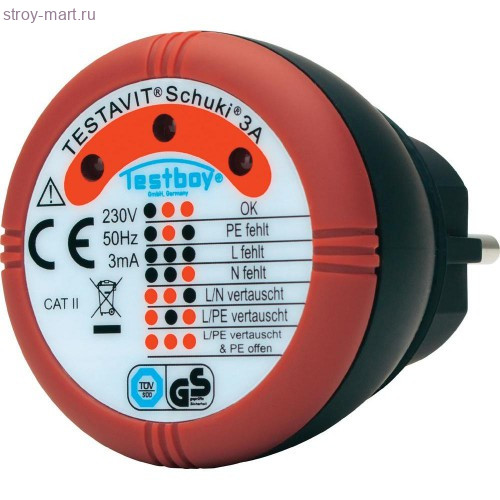 Розеточный тестер - TESTAVITSchuki3A Розеточный тестер - TESTAVITSchuki3A