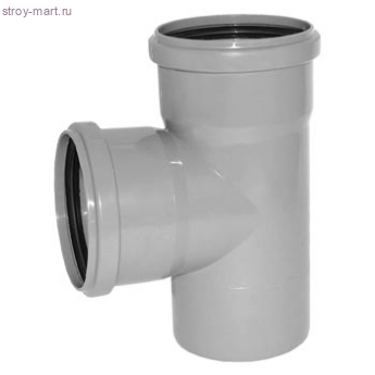 Тройник PP-H серый Дн 110х50х87,5° б/нап в комплекте Россия - 4606034150207 Тройник PP-H серый Дн 110х50х87,5° б/нап в комплекте Россия - 4606034150207