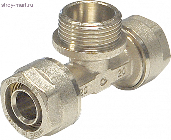 Тройник компрессионный с наружной резьбой - 26х3/4'х26 Тройник компрессионный с наружной резьбой - 26х3/4'х26