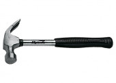 Молоток-гвоздодер «Sparta», 450 г, боек 27 мм, металлическая трубчатая обрезиненная рукоятка / 104405 - С-000122166