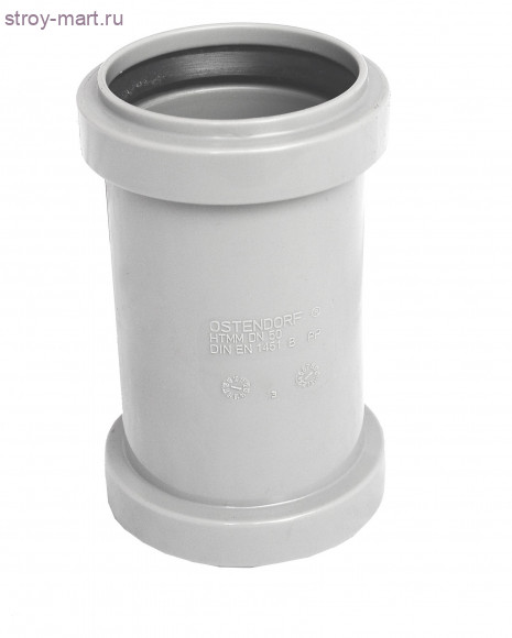 Муфта PP-H серый 2-х растр Дн 110 б/нап в комплекте Ostendorf 115510 - 4052836155108