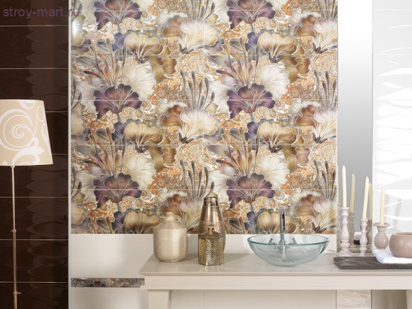 Decor Vidriera Geneve Brown R225 Панно (из 2х пл) 50x75 Decor Vidriera Geneve Brown R225 Панно (из 2х пл) 50x75