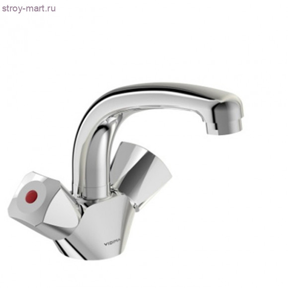 Смеситель двуручный для умывальника Практик/Practic хром к/затвор труб поворот Vidima BA226AA Смеситель двуручный для умывальника Практик/Practic хром к/затвор труб поворот Vidima BA226AA