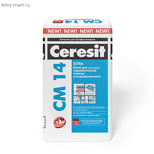 CM 14/25 Клей Extra для плитки (48 шт/под) Ceresit - С-000092179 CM 14/25 Клей Extra для плитки (48 шт/под) Ceresit - С-000092179