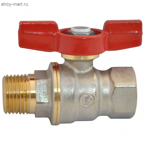 Кран шаровой латунь R914 Ду 15 ВР/НР полный проход бабочка Giacomini R914X023 - 4606034044704