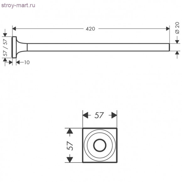 Полотенцедержатель Axor Starck Organic 42720000 Полотенцедержатель Axor Starck Organic 42720000