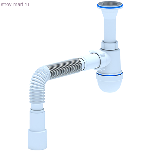 Сифон для умывальника/мойки бутылочный 1/4х40/50 с гофр нерж/сетка АНИ Пласт C2015 -4607057963324 Сифон для умывальника/мойки бутылочный 1/4х40/50 с гофр нерж/сетка АНИ Пласт C2015 -4607057963324
