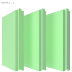 Плита гипсовая гидрофобизированная (667х500х80 мм) Полнотелая Пешелань,10.667кв.м на паллете - С-000019973