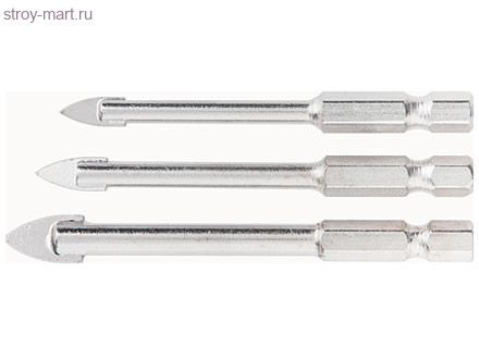 Набор сверл «Matrix» по керамической плитке, 5 - 6 - 8мм, шестигранный хвостовик / 72825 - С-000119836 Набор сверл «Matrix» по керамической плитке, 5 - 6 - 8мм, шестигранный хвостовик / 72825 - С-000119836