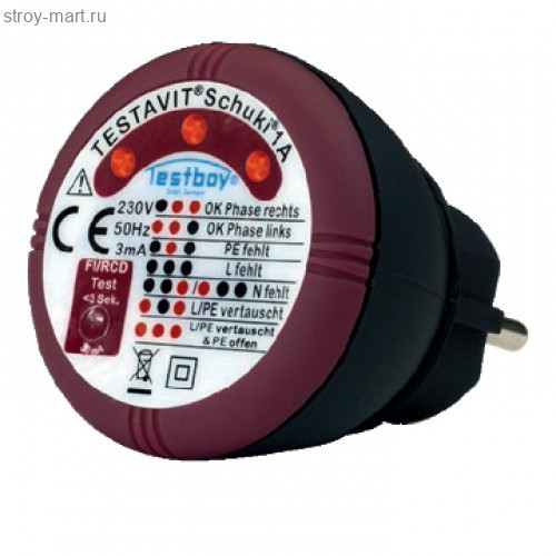 Розеточный тестер - TESTAVITSchuki1A Розеточный тестер - TESTAVITSchuki1A