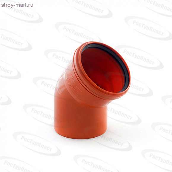 Отвод PP-B коричневый Дн 160х15 б/нап в комплекте РосТурПласт 11651