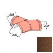 Y-образный элемент полукруглого конька начальный Decra Classic/Roman Тик - С-000113388