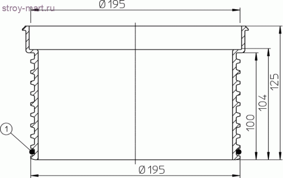 Удлинитель h=100мм для дворовых трапов HL 620