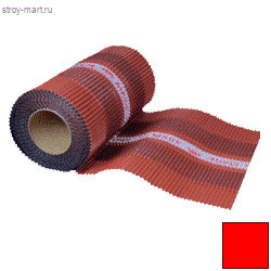 Аэроэлемент конька/хребта с микроперфорацией 280х5000мм, алюм. красный - С-000115915 Аэроэлемент конька/хребта с микроперфорацией 280х5000мм, алюм. красный - С-000115915