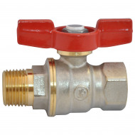 Кран шаровой латунь R914 Ду 20 ВР/НР полный проход бабочка Giacomini R914X024