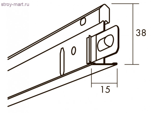 26338191 Главная направляющая Connect T15 8191 L=3.7 белый (59,2 п.м) 70801 - С-000114695 26338191 Главная направляющая Connect T15 8191 L=3.7 белый (59,2 п.м) 70801 - С-000114695