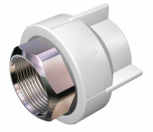 Муфта комбинированная с внутренней резьбой под ключ полипропиленовая - белая напорная комб.PP-R DN63x2' Муфта комбинированная с внутренней резьбой под ключ полипропиленовая - белая напорная комб.PP-R DN63x2'