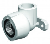 Угольник 90° комбинированный c внутренней резьбой и креплением полипропиленовый - белый напорный комб.PP-R DN20x1/2' Угольник 90° комбинированный c внутренней резьбой и креплением полипропиленовый - белый напорный комб.PP-R DN20x1/2'