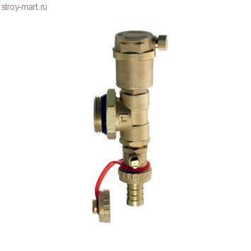 Коллектор латунь распределительный 1x3/4-8 в комплекте с 2мя автом. воздухоотв. и кроншт FHF-set Danfoss 088U0708