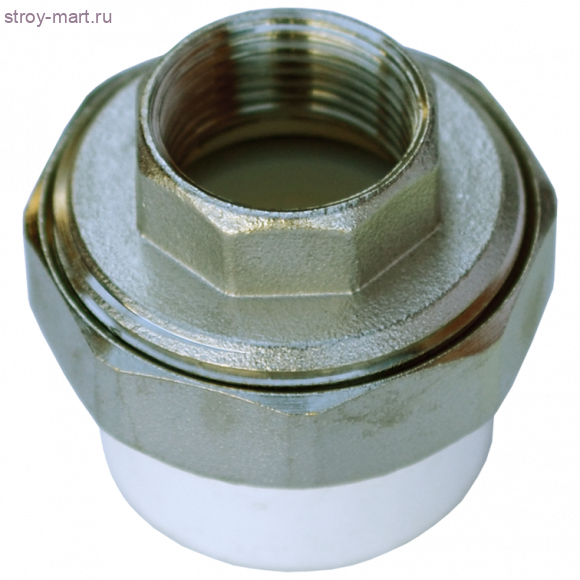 Муфта PP-R комбинированн разъемная белый Дн 25x3/4 ВР РосТурПласт 10619 - 027-4974 Муфта PP-R комбинированн разъемная белый Дн 25x3/4 ВР РосТурПласт 10619 - 027-4974