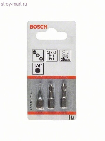 3 БИТЫ 25ММ PH/1/2/3 XH - 2607001752