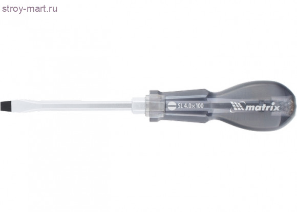 Ударная отвертка «Matrix» c усилителем под гаечный ключ, SL5x75 мм, пластиковая рукоятка, CrV / 19100 - С-000122143 Ударная отвертка «Matrix» c усилителем под гаечный ключ, SL5x75 мм, пластиковая рукоятка, CrV / 19100 - С-000122143